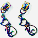 MORE Coming SOON - KATZ Bag Bling - #5 Rainbow - KITTY   - Zipper Pulls - 4 pc package