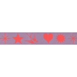 FAIRY FLAKES IN MYSTIC/PURPLE - 7/8" WIDTH - TULA PINK EVERGLOW - BY THE Meter 40”