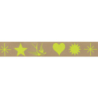 FAIRY FLAKES IN MOONBEAM/NEON - 7/8" WIDTH - TULA PINK EVERGLOW - BY THE Meter 40”o