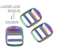 Just Arrived - KATZ Bag Bling - 1.5” Rainbow Ladder Lock Buckles - Sold Individually