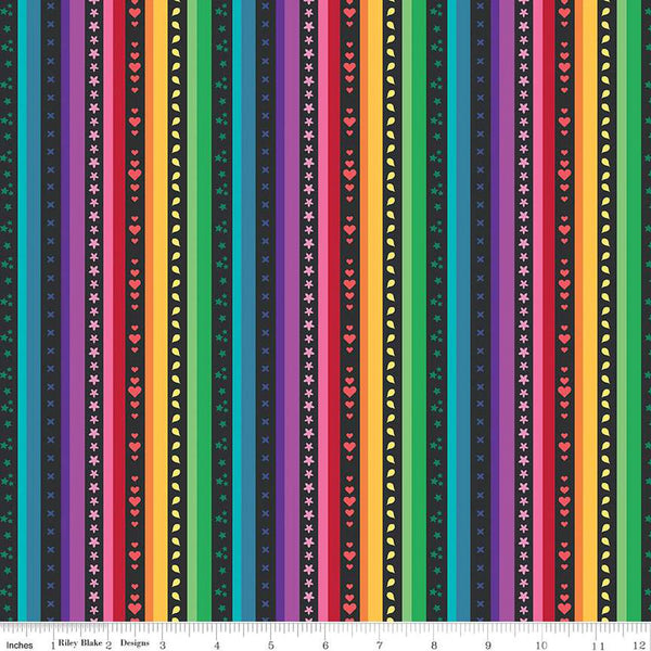 BLOOM Rainbow Stripe Black C14981