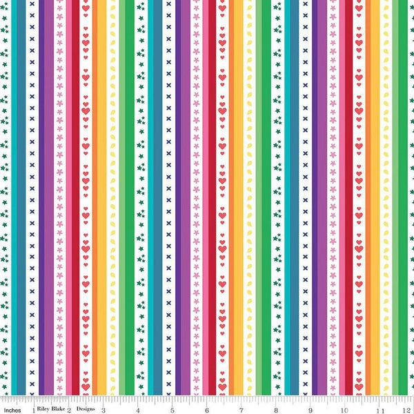 BLOOM Rainbow Stripe WHITE C14981