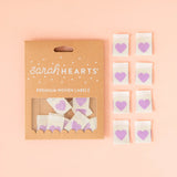 Purple  Heart Woven Labels - Sewing Clothing Gift Tags
