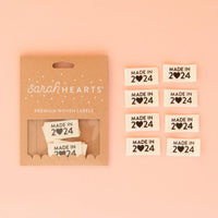 Sarah Hearts - Made in 2024 Organic Cotton Labels -  (8pc)