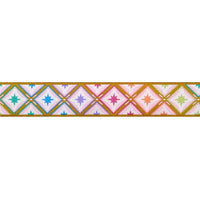 Renaissance Ribbons - STARGAZER IN MINT - Metallic - 7/8" WIDTH - TULA PINK ROAR! - sold by the METER
