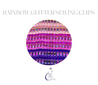Just Arrived RESTOCK -  Rainbow Glitter Sewing Clips - Mixed - 100 pc