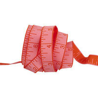 True Colors 2025 RIBBON Measure Twice in Peach Cobbler 5/8" - price per Meter 40”