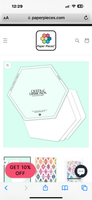Special  Order only 1 - Queen of Diamond - Hexagon Focal template set