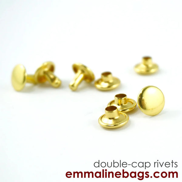Emmaline Bags Double Cap Rivets Small GOLD