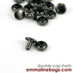 Emmaline Bags Double Cap Rivets MediumGunmetal