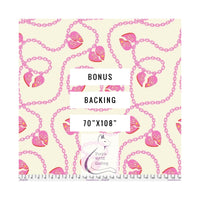 Pepperland Quilt Kit - Besties - Pink - with Fairy Dust White as the background AND BONUS backing 70”x108”
