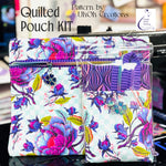 Quilted Pouch KIT - pattern by UhOh Creations - Peony