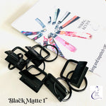 KATZ Bag Bling - 1” MATTE black Key Fob Hardware with key ring (10 pc for $10)