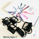 KATZ Bag Bling - 1” MATTE black Key Fob Hardware with key ring (10 pc for $10)