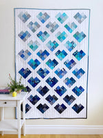 Scrappy Love Quilt -  Small Throw Size - 45” x 68” / Blue/Purple Curated Bundle