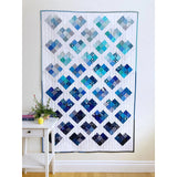 Scrappy Love Quilt - Heart Nouveau by Eye Candy Quilts & White on White Valentines background - Small Throw Size - 45” x 68”