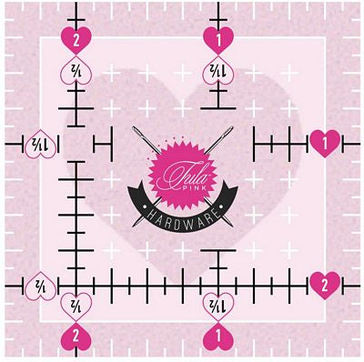 NEW - Tula Pink 2.5” x 2.5” non-slip Heart ruler - Preorder ONLY