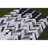 Icicles Quilt KIT - Black & White - 50.5”x68.5” - ready to SHIP