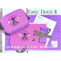 LIMTED EDITION KIT - Easy Does It Bag KIT with Embroidered Panel - your choice of colorway in DROP Down Menu