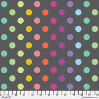 Tula Pink Graywork True Colors - Disco Poms Carbon  - preorder October 2025