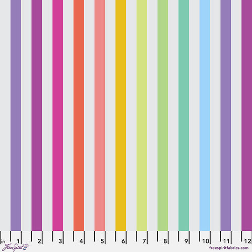 Tula Pink Graywork True Colors - Disco Stripe Whisper  - preorder October 2025