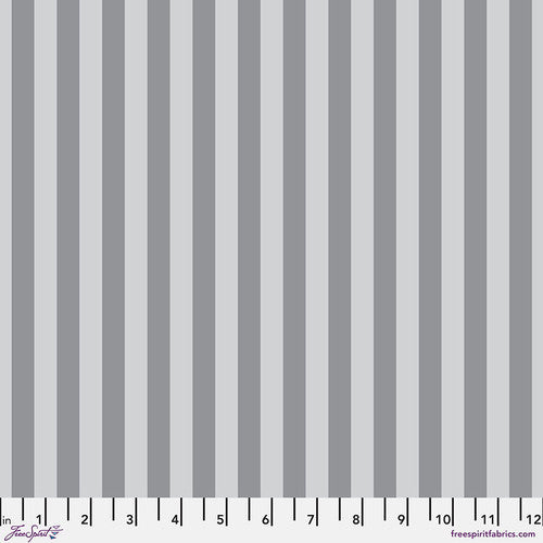 Tula Pink Graywork True Colors - Tent Stripe Fog - preorder October 2025