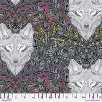 Tula Pink Graywork - Wolf of Pink Street Carbon - preorder October 2025
