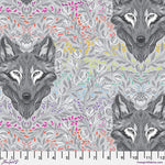 Tula Pink Graywork - Wolf of Pink Street Fog - preorder October 2025
