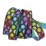 Graywork Renaissance Ribbon - Disco Dot Carbon 5/8” wide - sold by the meter 40” - Preorder October 2025