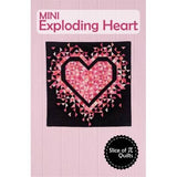 MINI Exploding Heart Quilt - Teal/ Pink/ Purple