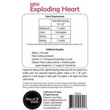 MINI Exploding Heart Quilt - Teal/ Pink/ Purple