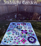 Midnight Garden (black & white edition) Colorway 🌸Flower Farm Sampler QUILT KIT with pattern book - 80” x 100”💜