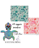 NEW - KATZ Bag Bling - #5 Rainbow TURTLE POWER Zipper Pulls (5 pc)