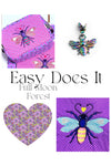 NEW Colorway - LIMTED EDITION KIT - Easy Does It Bag KIT with Embroidered Panel - BEE Purple - will ship June 24