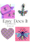 NEW Colorway - LIMTED EDITION KIT - Easy Does It Bag KIT with Embroidered Panel - BEE PINK - will ship June 24