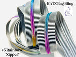 KATZ Bag Bling - Pinstripe /Rainbow #5 Zipper Tape - 3 m