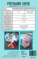 Patchwork Duffle - Printed paper pattern