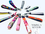 KATZ Bag Bling - 1” Rainbow Key Fob Hardware with key ring (pack of 10)