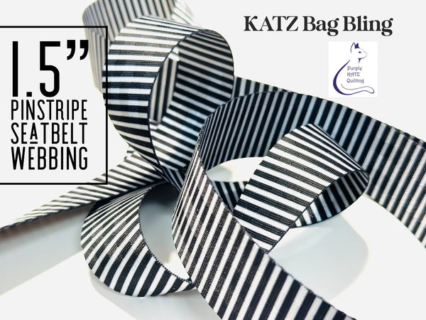 KATZ Bag Bling -  1.5” Pinstripe Webbing - 3 m package
