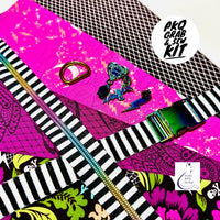 Louie Waist Pack Fabric KIT - Tula Pink Nightshade DejaVu - MEDIUM - With Printed pattern by Uh Oh Creations