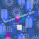Alison Glass Chrysanthemum - A873B Navy Sunlight