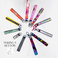 KATZ Bag Bling - 1” Rainbow Key Fob Hardware with key ring (pack of 10)
