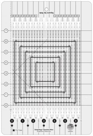 NEW - coming July 26, 2023 Creative Grids Stripology - Quarters Mini Strip Ruler