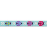 Painted Ladies on Aqua 5/8"-Glimmer Tula Pink Tiny Beasts