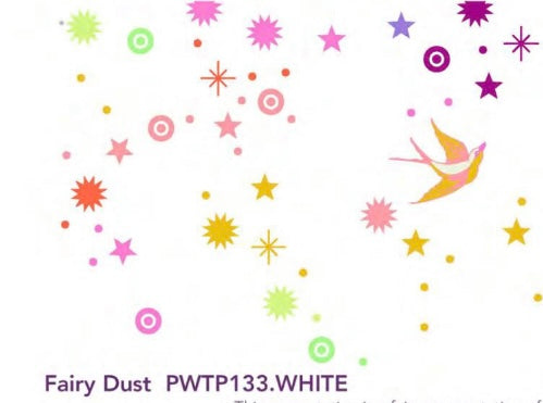 Tula Pink - NEW True Colors - Fairy Dust - White - PWTP133.1