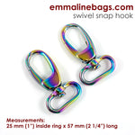 Swivel Hook - Emmaline Bags 1” Rainbow