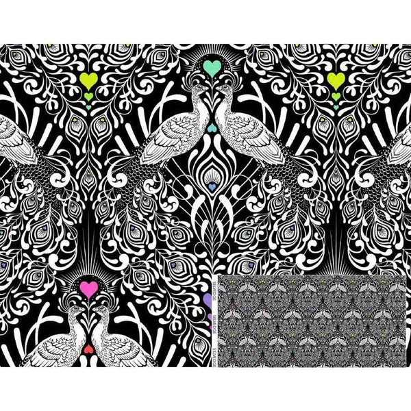 OOP - LineWork by Tula Pink PWTP152 INK - Tall Tails - half meter