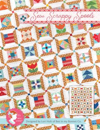 Sew Scrappy Spools Quilt paper pattern