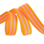 Tula Pink Webbing - 1” - Pink & Orange