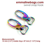 Swivel Hook - Emmaline Bags .5”Rainbow